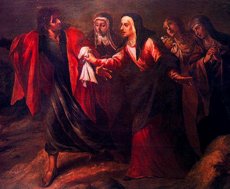 La Vírgen Con San Juan Evangelista Y Las Tres Marías Camino Del Calvario — Juan De Valdés Leal