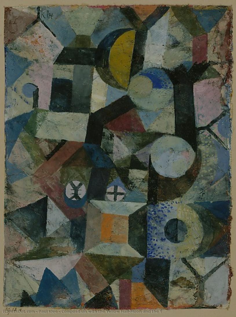 Composition With The Yellow Half-moon And The Y — Paul Klee