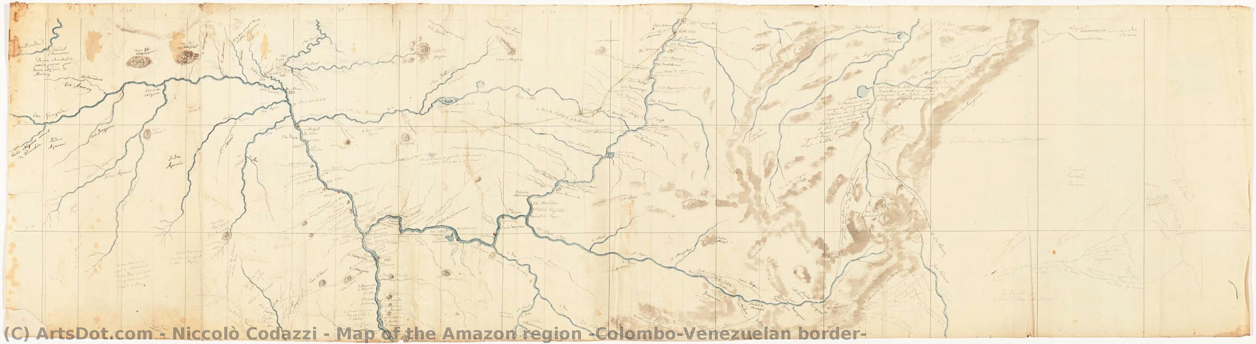 Map Of The Amazon Region (colombo-venezuelan Border) — Niccolò Codazzi