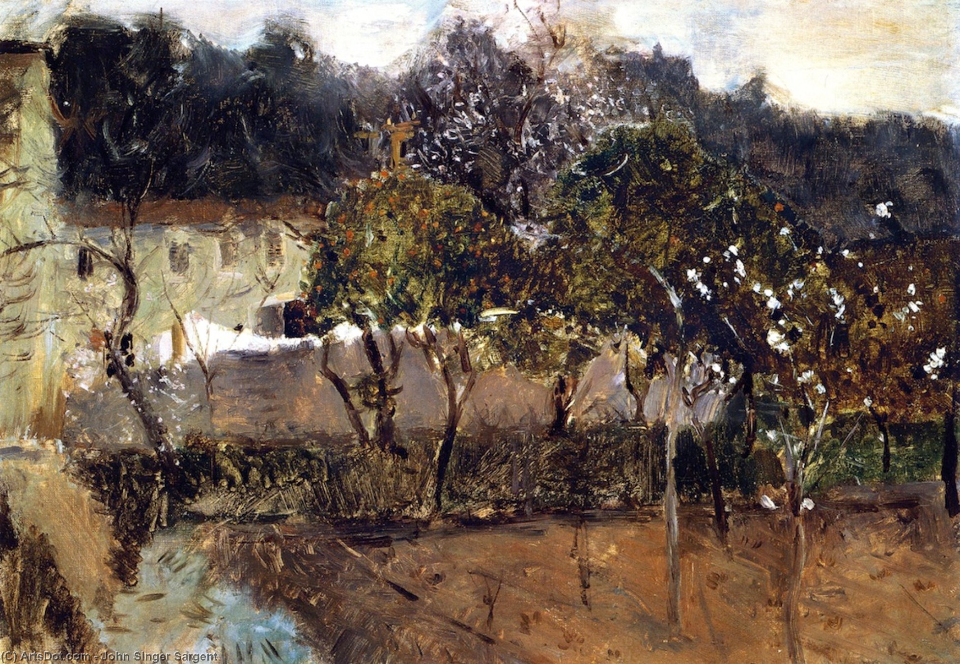 Orange Trees, Nice — Сарджент