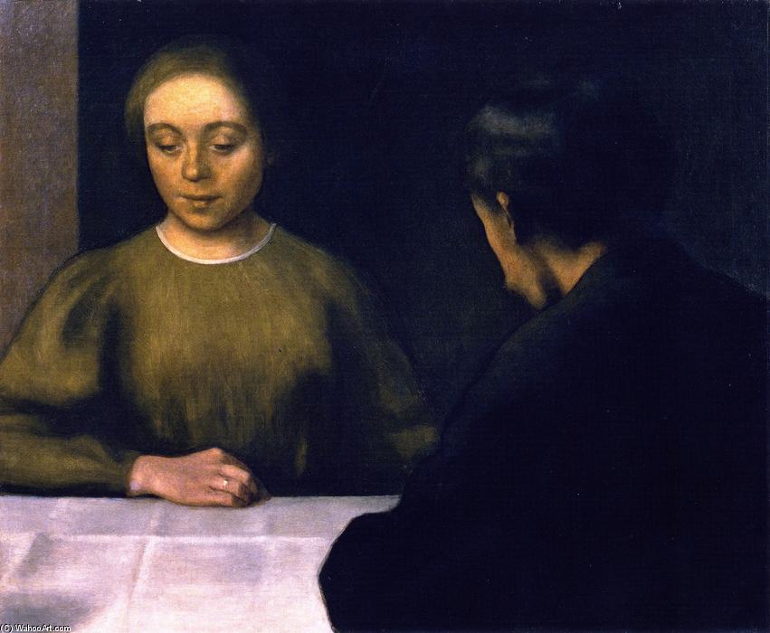 Two Figures, The Artist And His Wife — Vilhelm (hammershøi)hammershoi