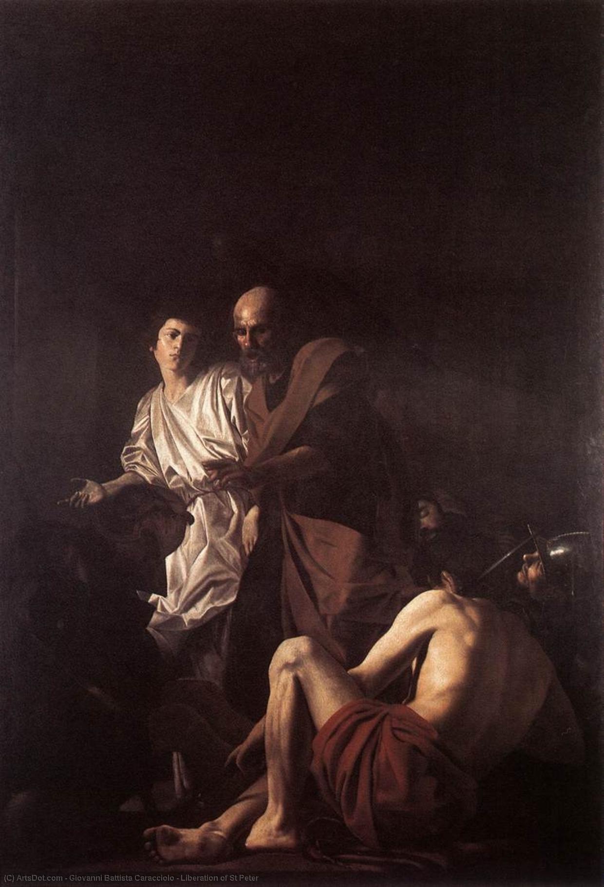 Liberation Of St Peter — Giovanni Battista Caracciolo (battistello Caracciolo)
