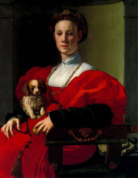 Portrait Of A Lady With Dog — Jacopo Carucci