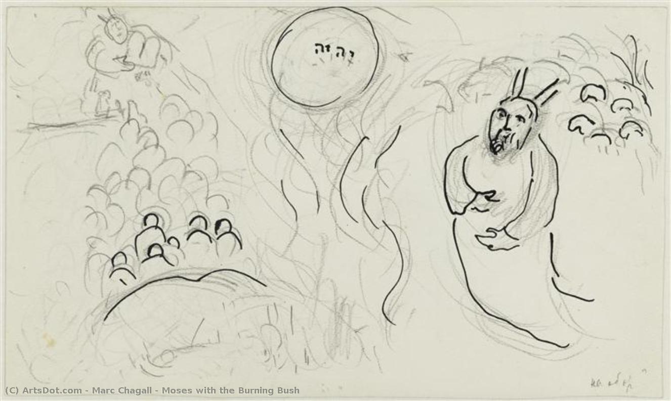 Moses With The Burning Bush — Марк Шагал