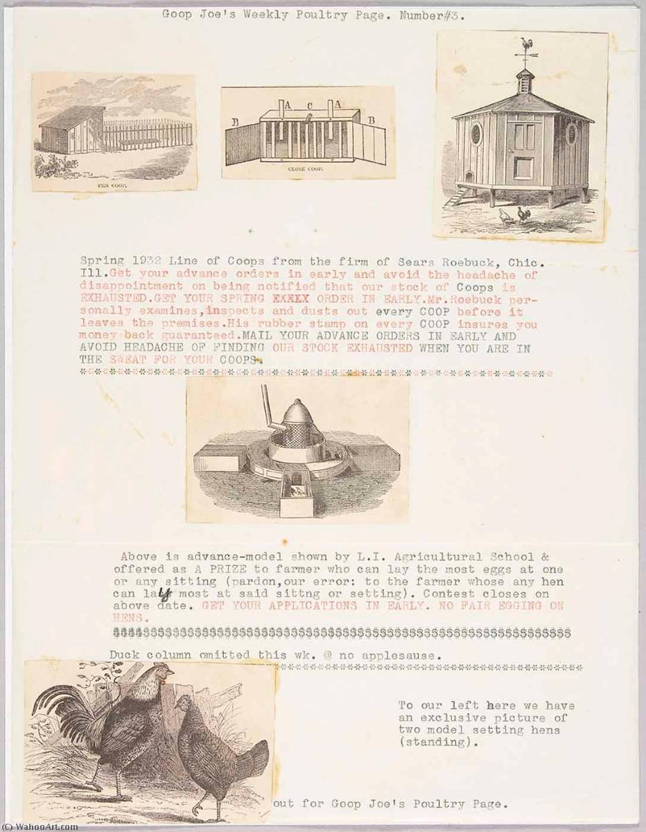 Goop Joe's Weekly Poultry Page. Number 3 — Joseph Cornell