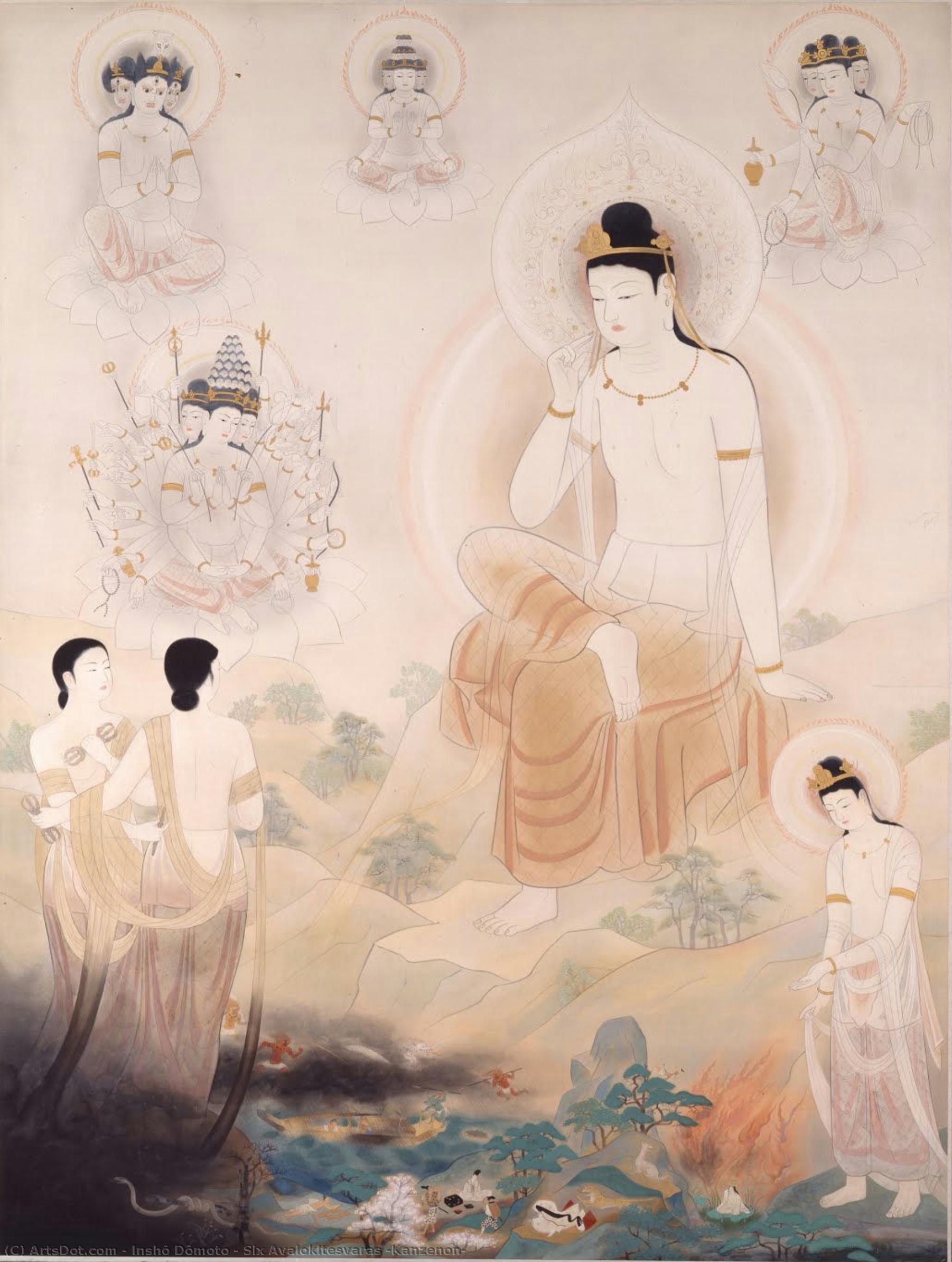 Six Avalokitesvaras (kanzenon) — Inshō Dōmoto