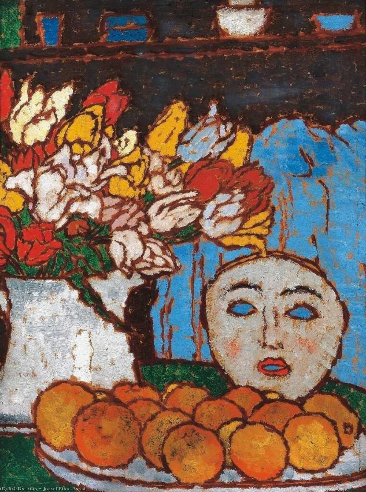 Still-life With Mask — József Rippl-rónai
