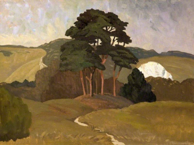 Trees In A Landscape — Bertha Ridley Bell