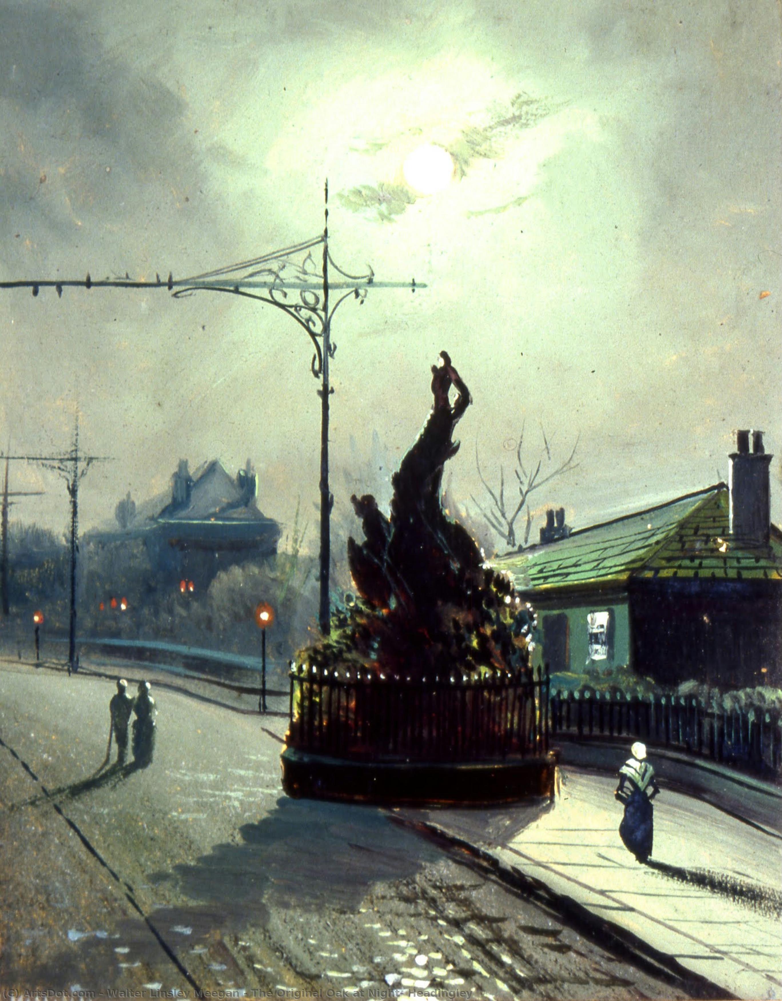 The Original Oak At Night, Headingley — Walter Linsley Meegan