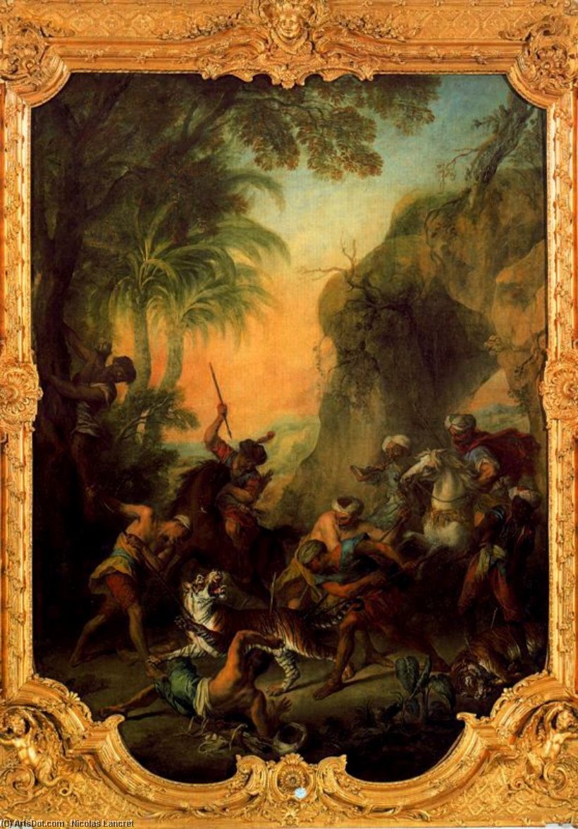 Tiger Hunt — Nikolaus Lancret