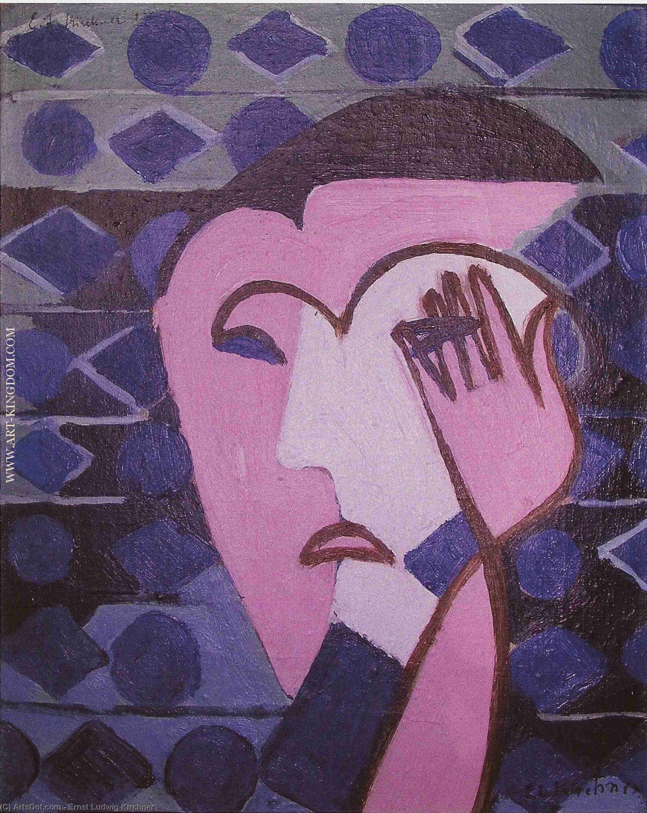 Sad Female Head — Ernst Ludwig Kirchner