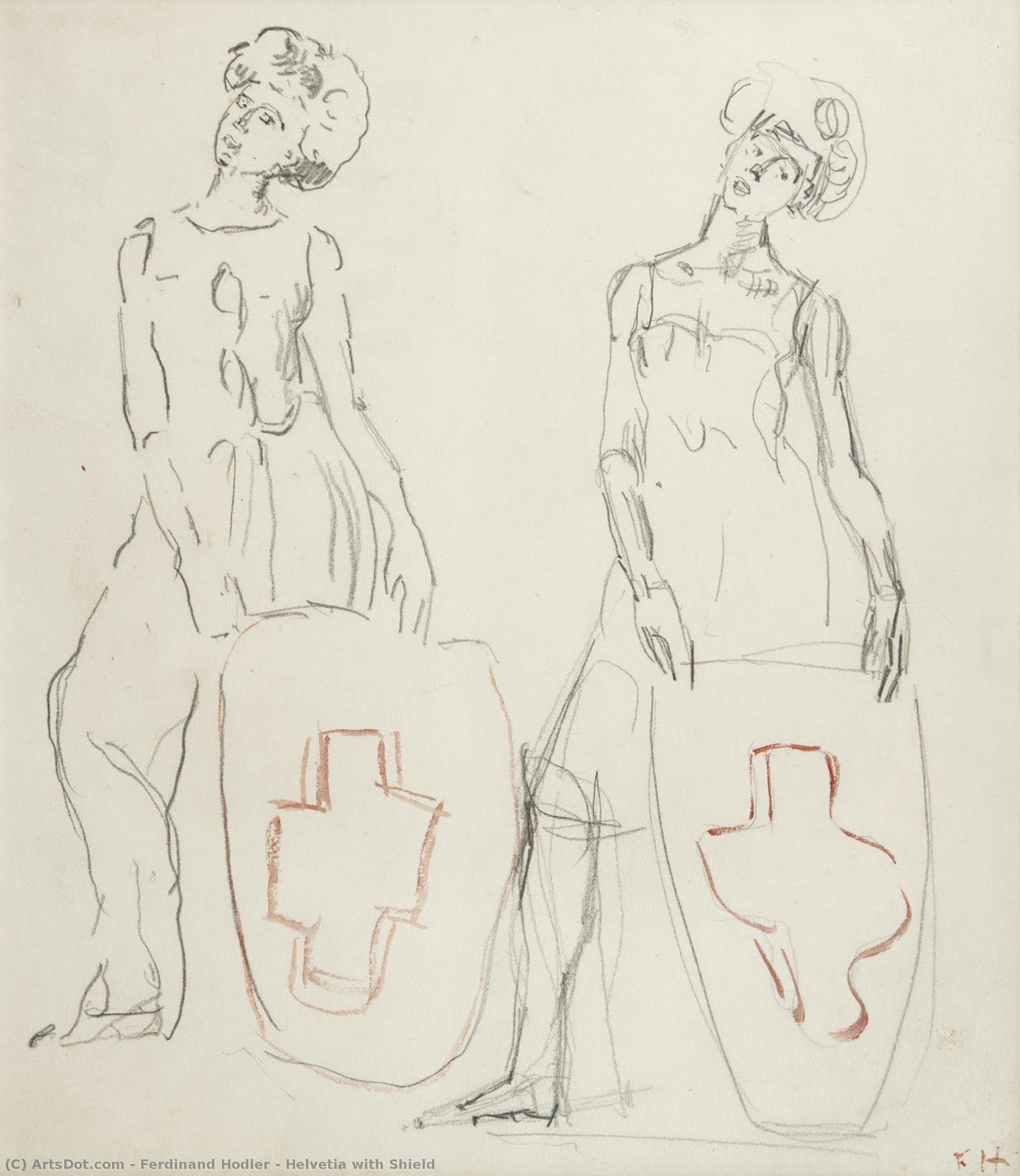 Helvetia With Shield — Ferdinand Hodler