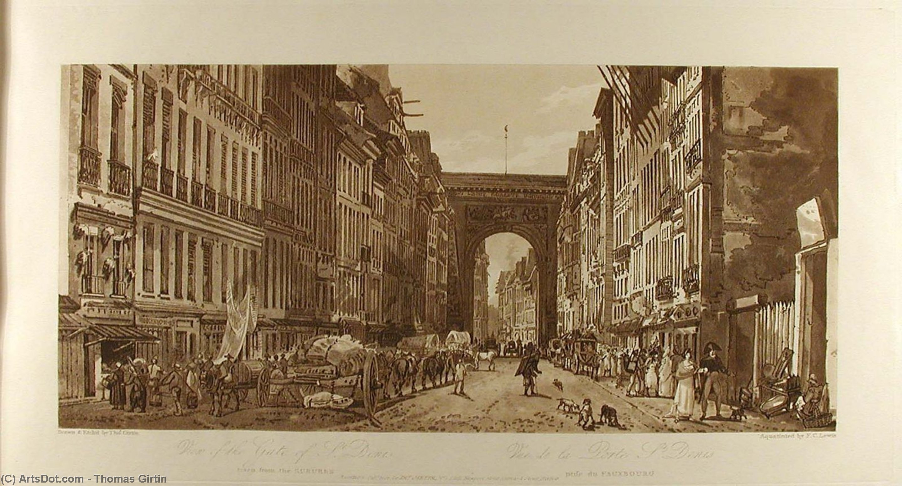 View Of The Gate Of St. Denis Taken From The Suburbs — Thomas Girtin