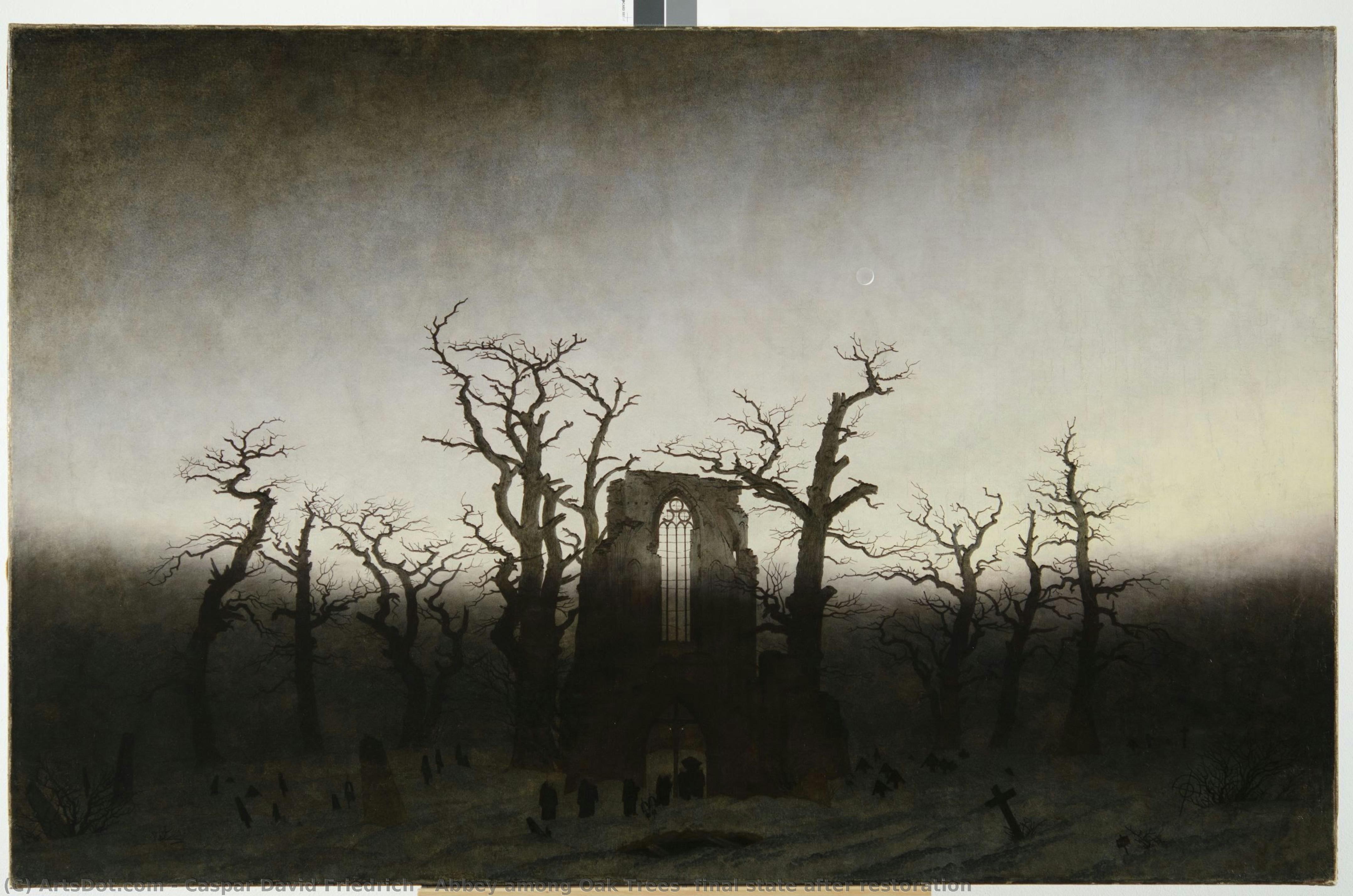 Abbey Among Oak Trees, Final State After Restoration — Caspar David Friedrich