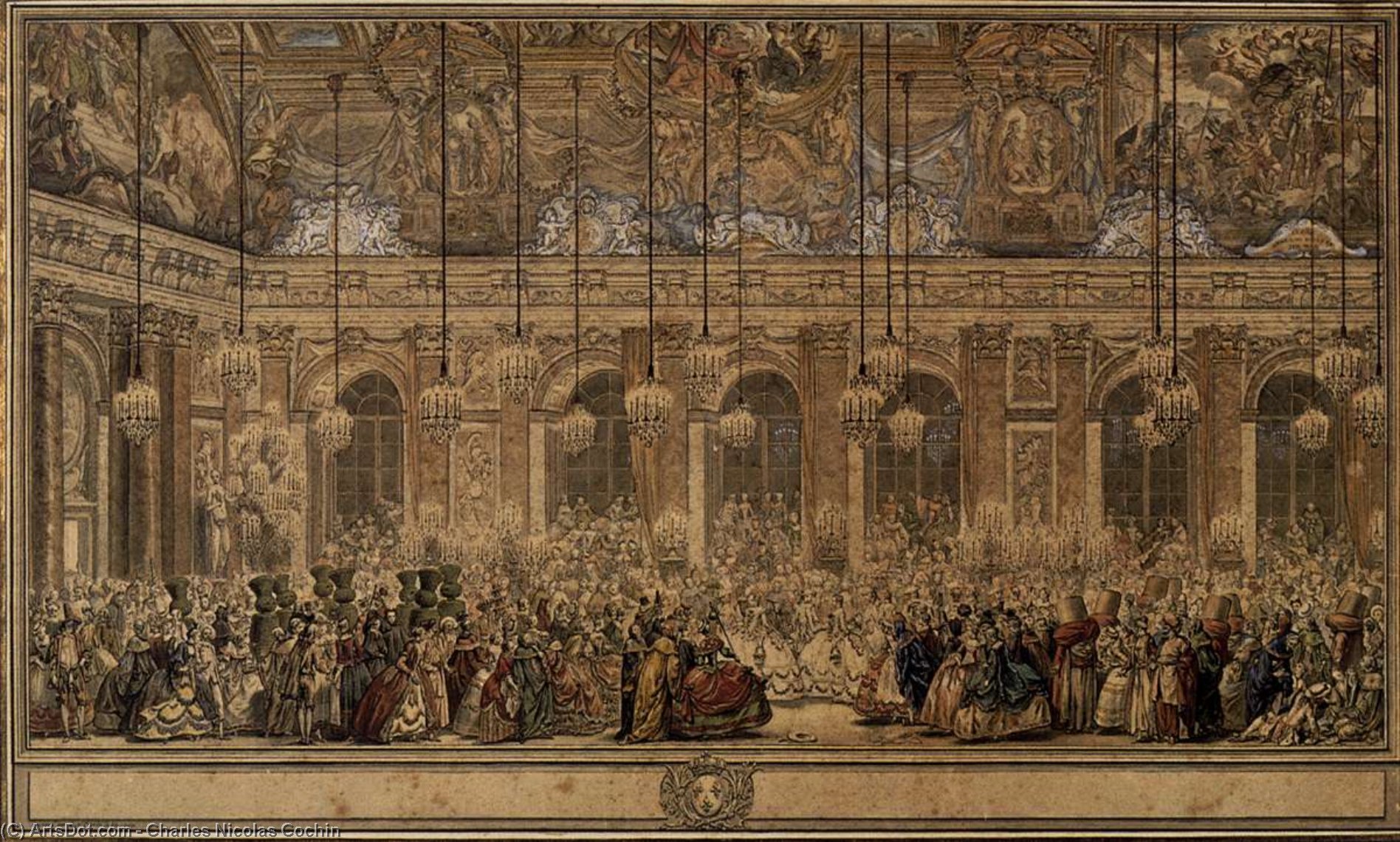The Masked Ball Given By The King — Charles Nicolas Cochin