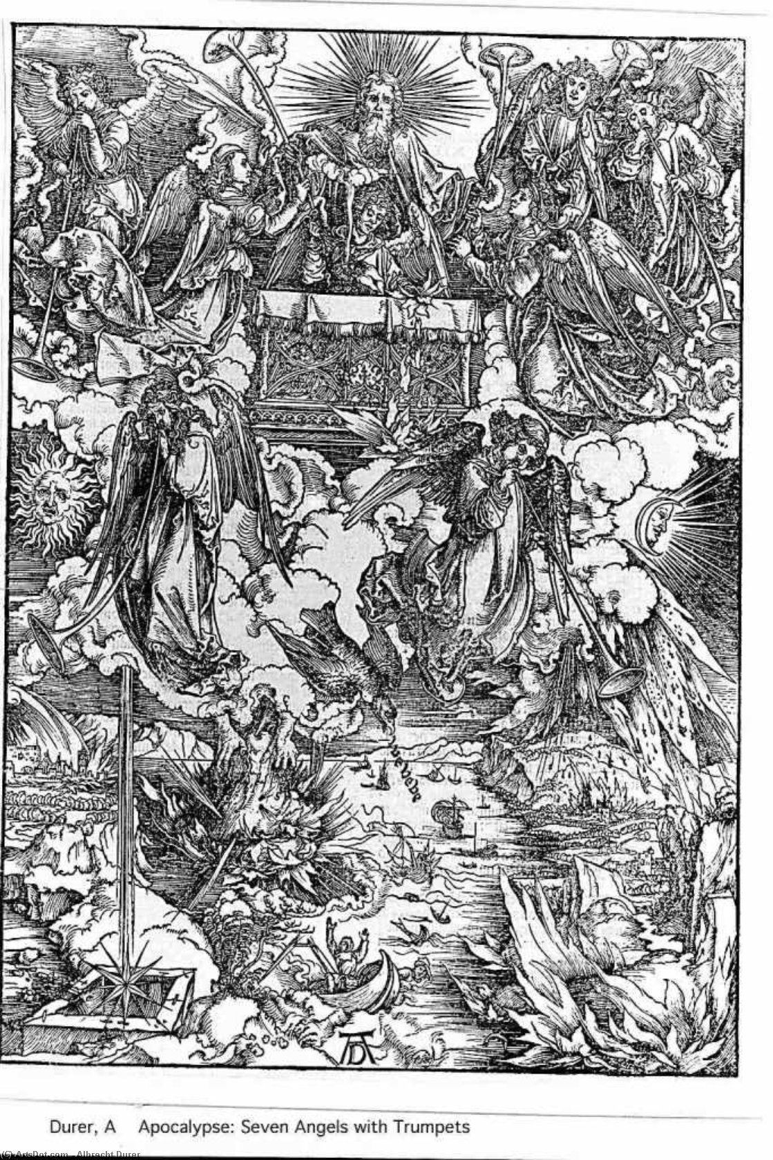 The Seven Angels With A Trumpet — Albrecht Dürer