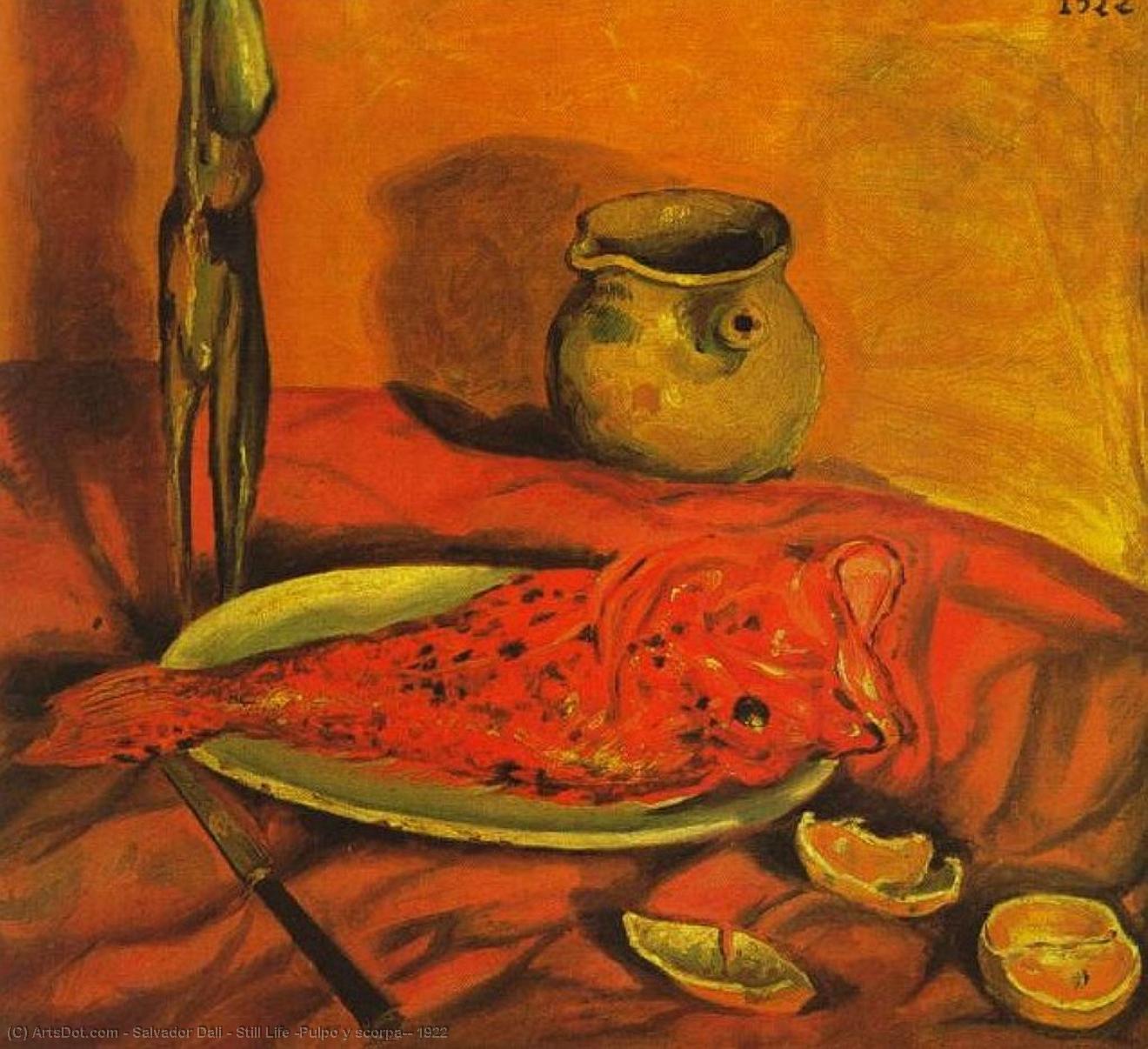 Still Life (pulpo Y Scorpa), 1922 — Salvador Dalí