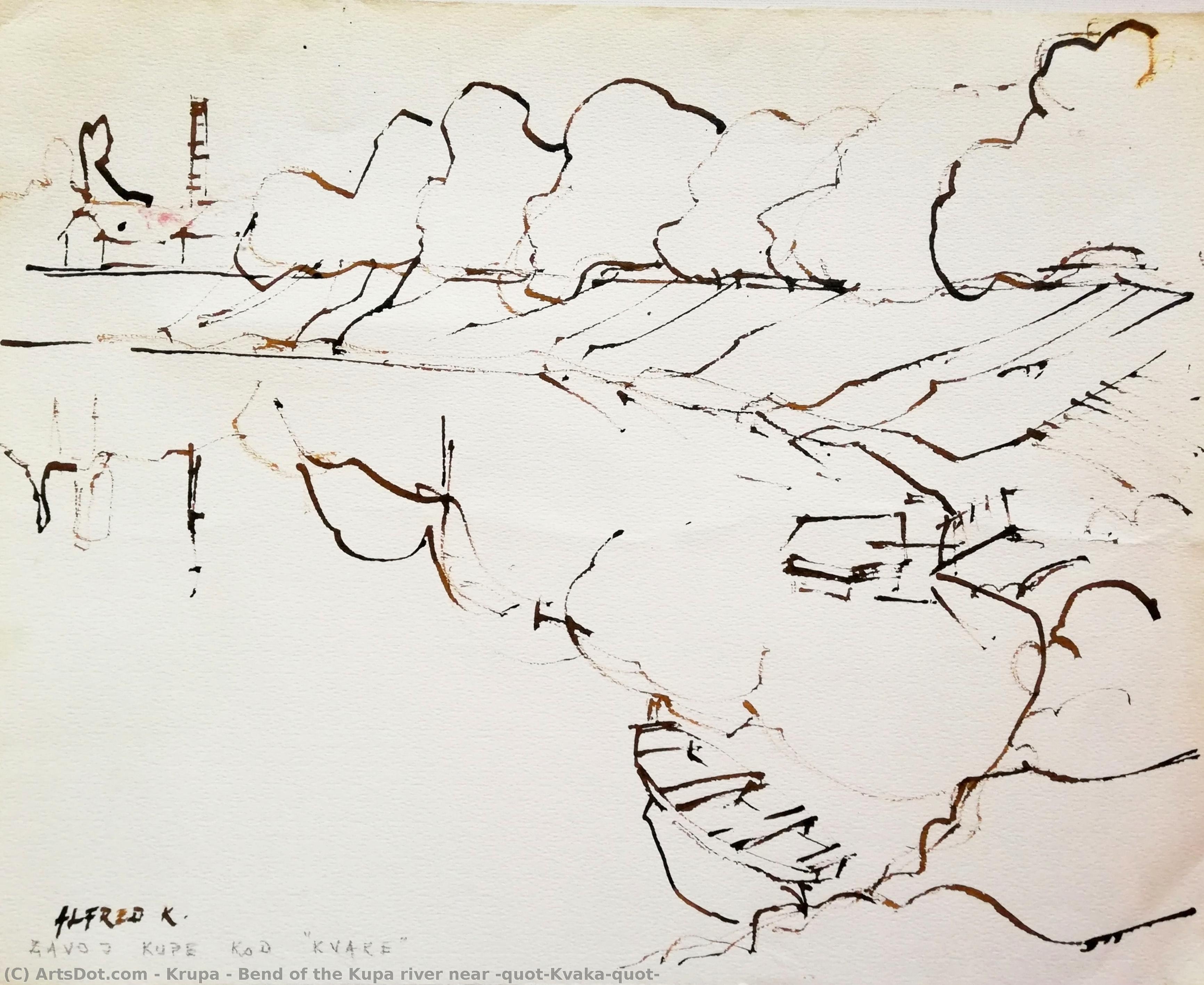 Bend Of The Kupa River Near "kvaka" — Alfred Freddy Krupa