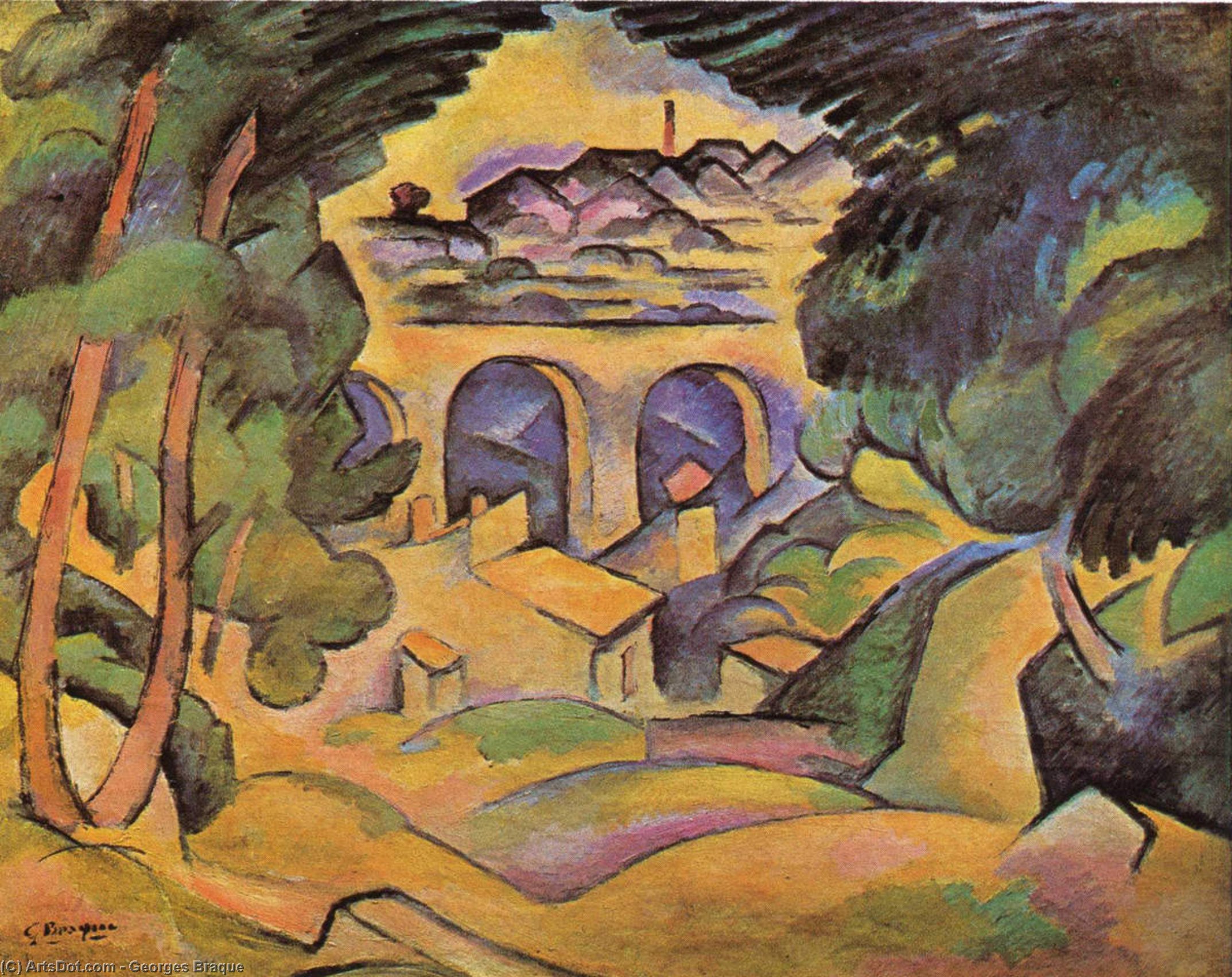 Viaduct At Estaque — Georges Braque