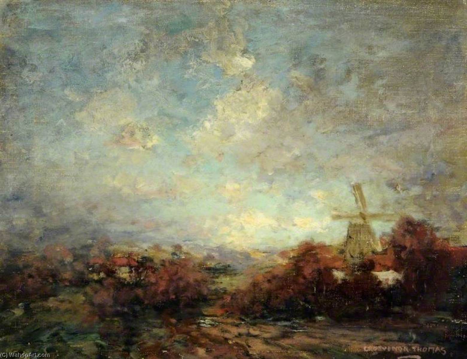 Landscape With A Windmill — Grosvenor Thomas
