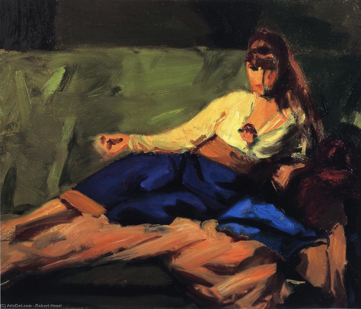 The Lounge (also Known As Figure On A Couch) — Robert Henri