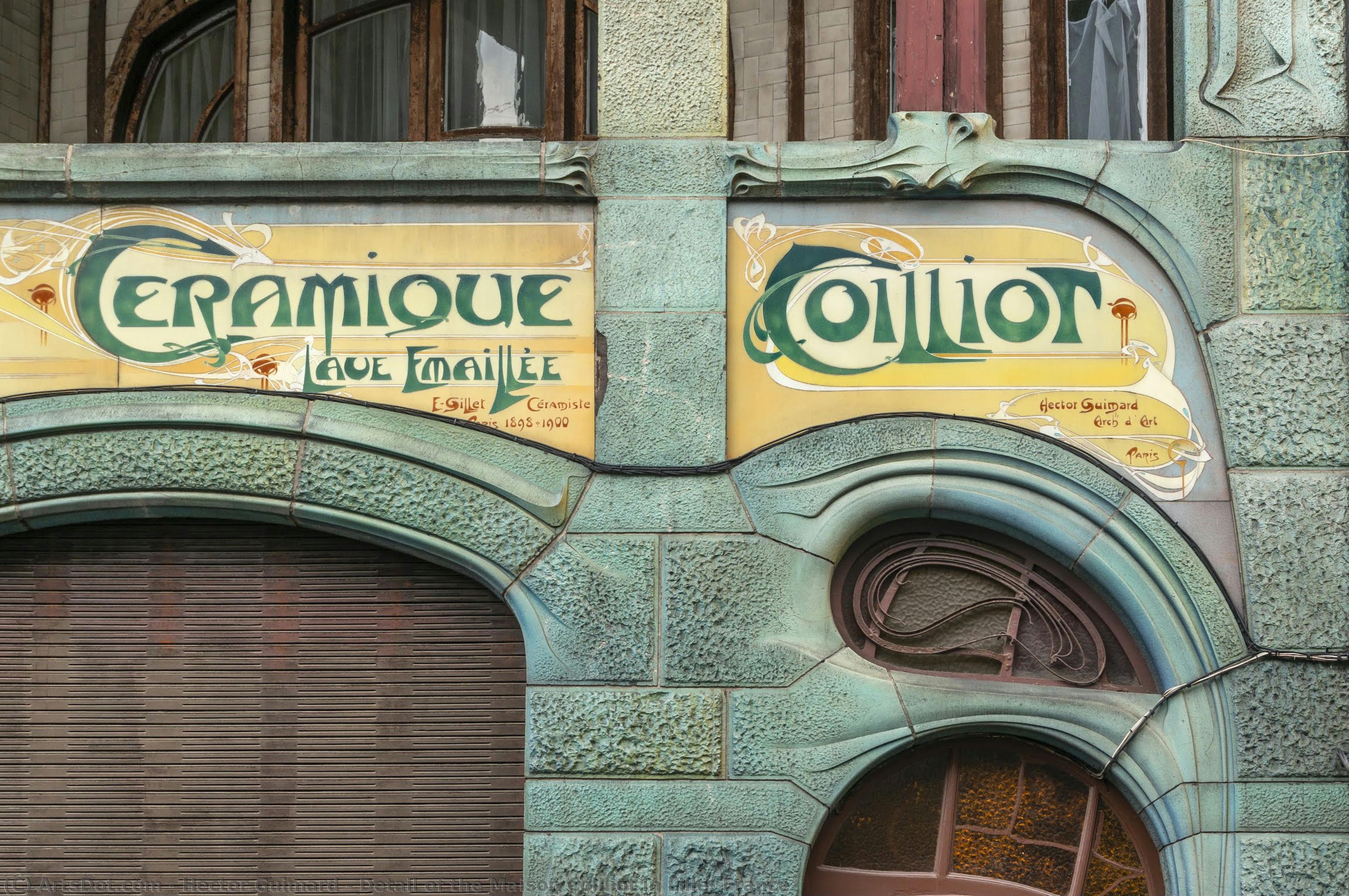 Detail Of The Maison Coilliot In Lille, France — Hector Guimard