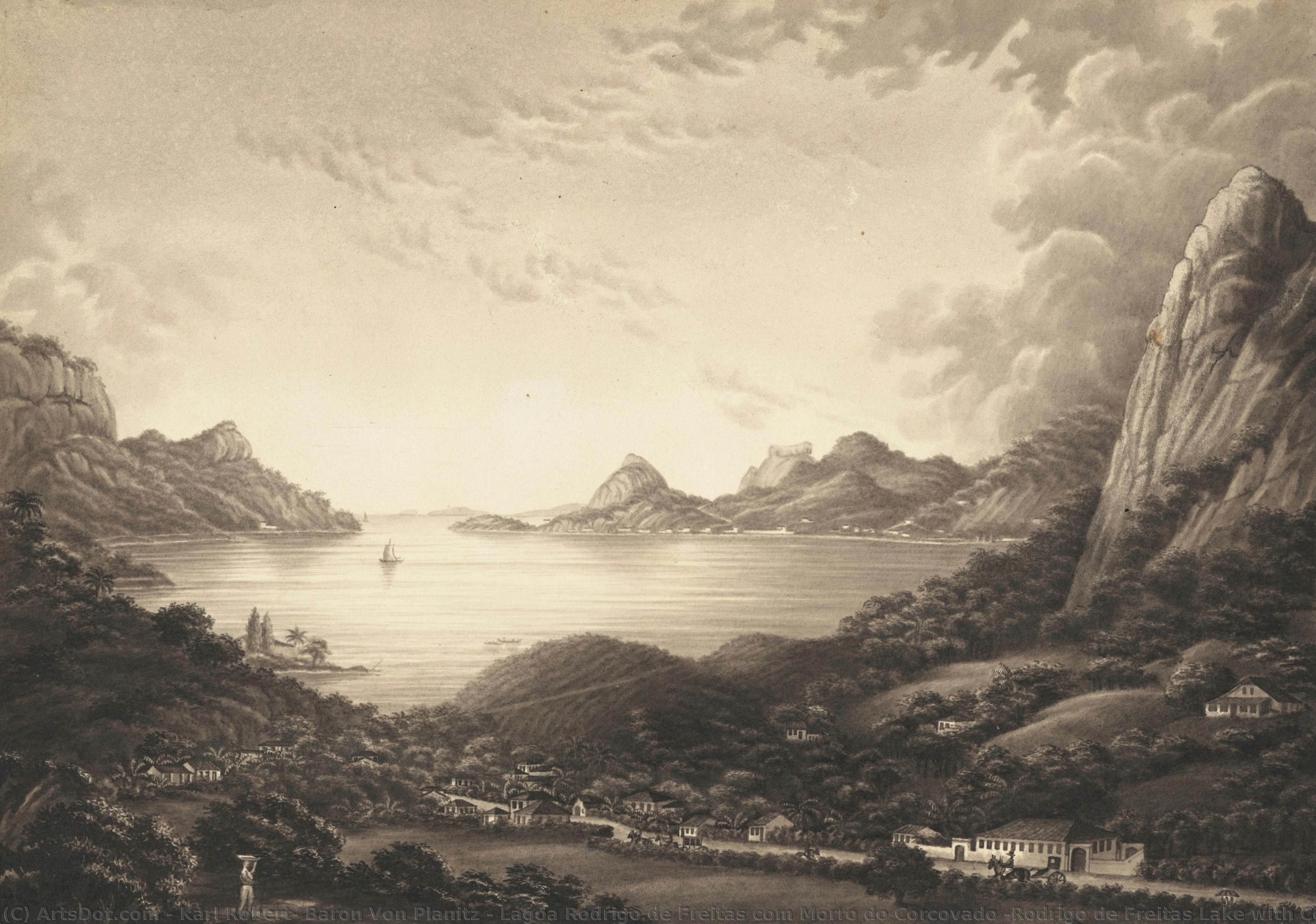 Lagoa Rodrigo De Freitas Com Morro Do Corcovado [rodrigo De Freitas Lake With Corcovado Mountain] — Karl Robert, Baron Von Planitz