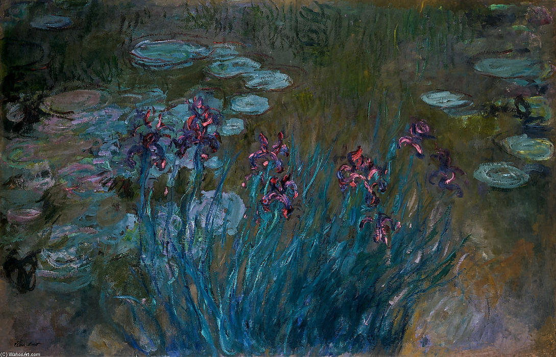 Irises And Water-lilies — Claude Monet