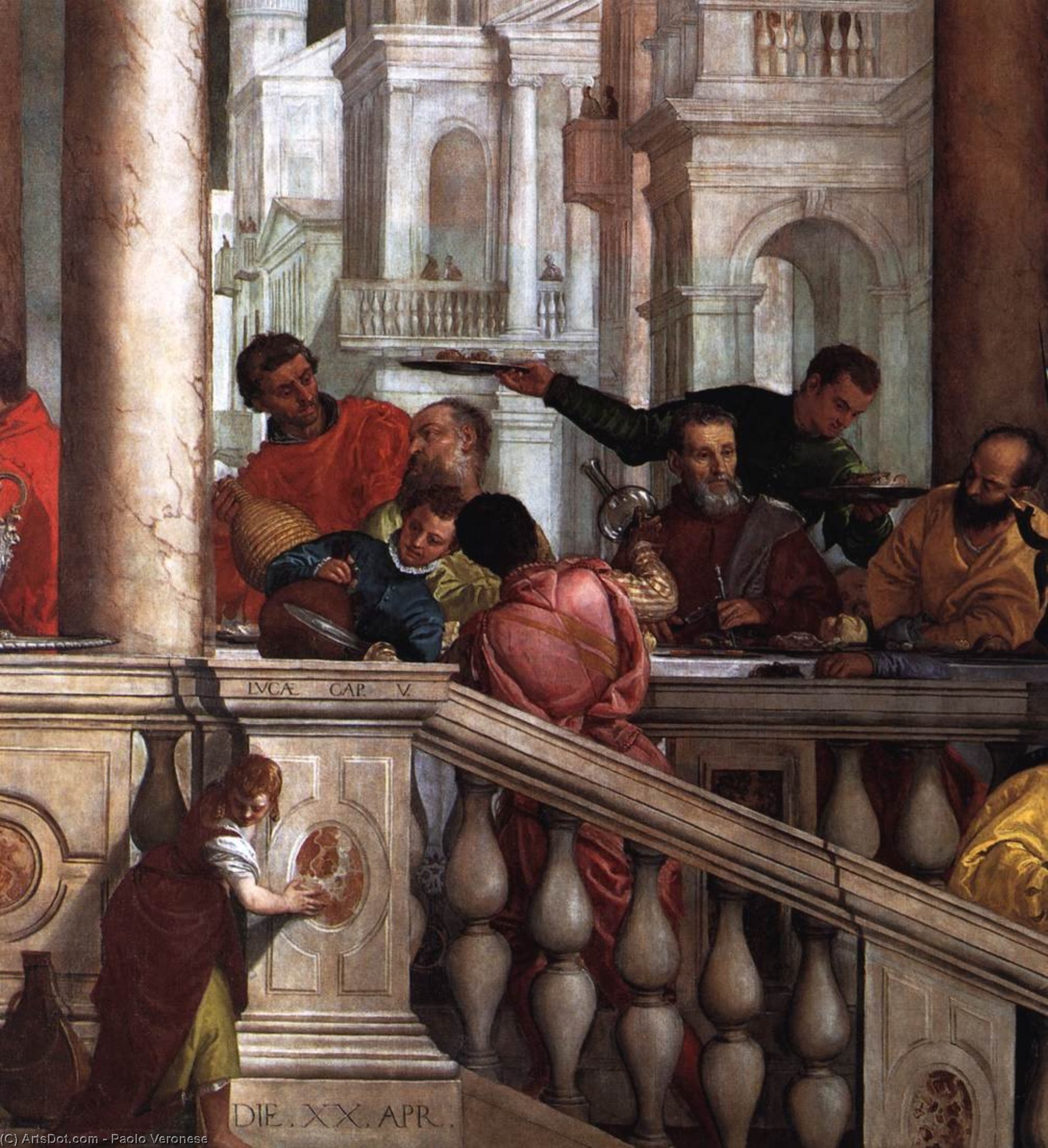 Banquete En Casa De Leví (detalle) (15) — Paolo Veronese