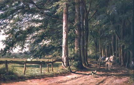 Horsecart On A Country Lane — Willem Carel Nakken