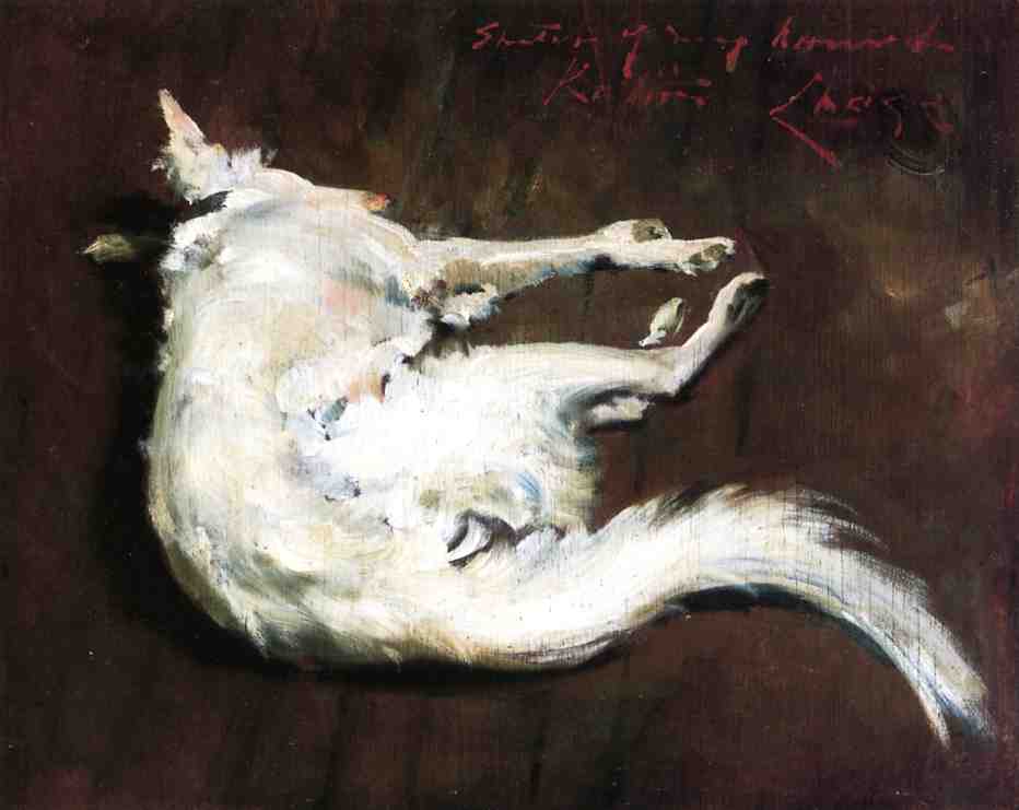 A Sketch Of My Hound Kuttie — William Merritt Chase