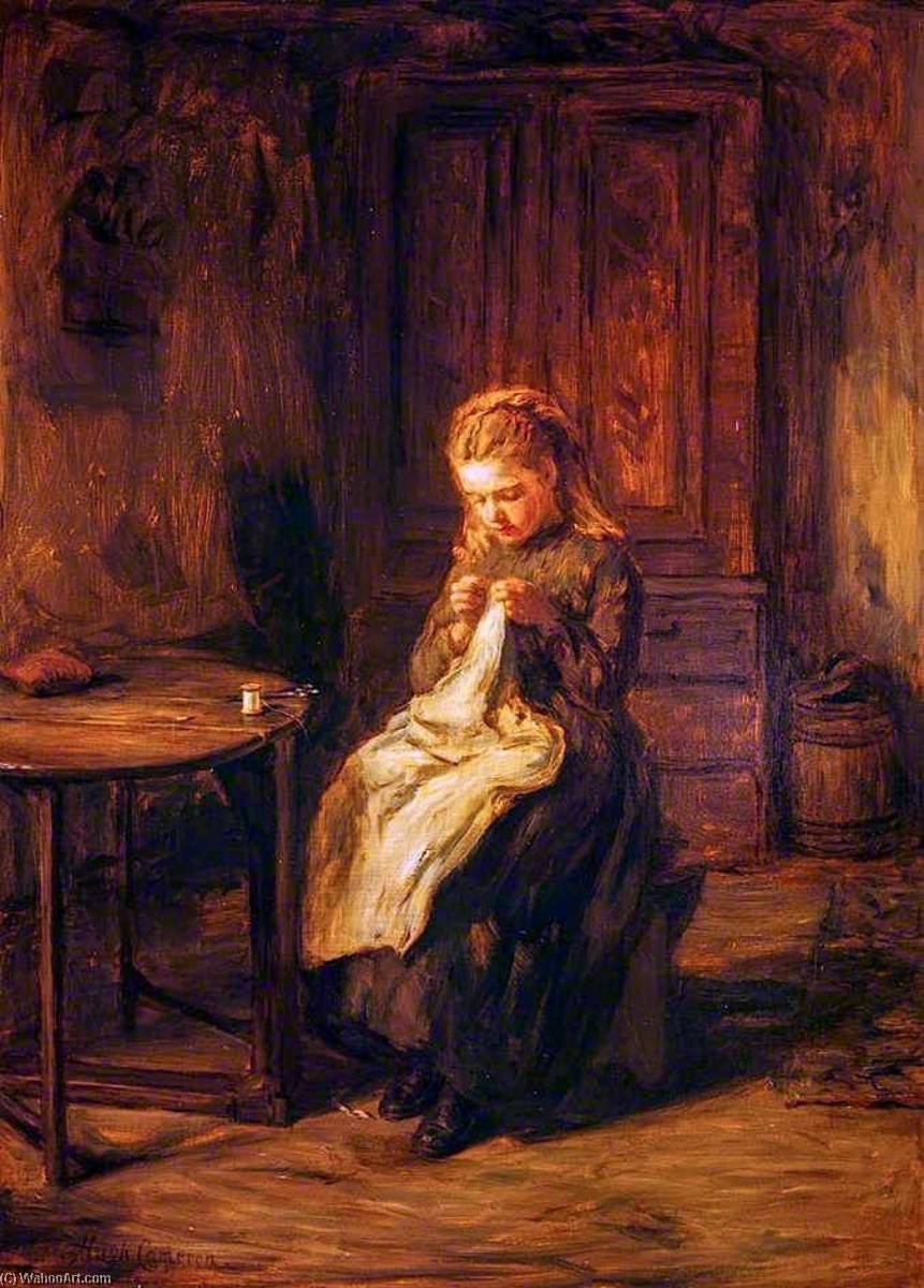 A Girl Sewing — Hugh Cameron Wilson