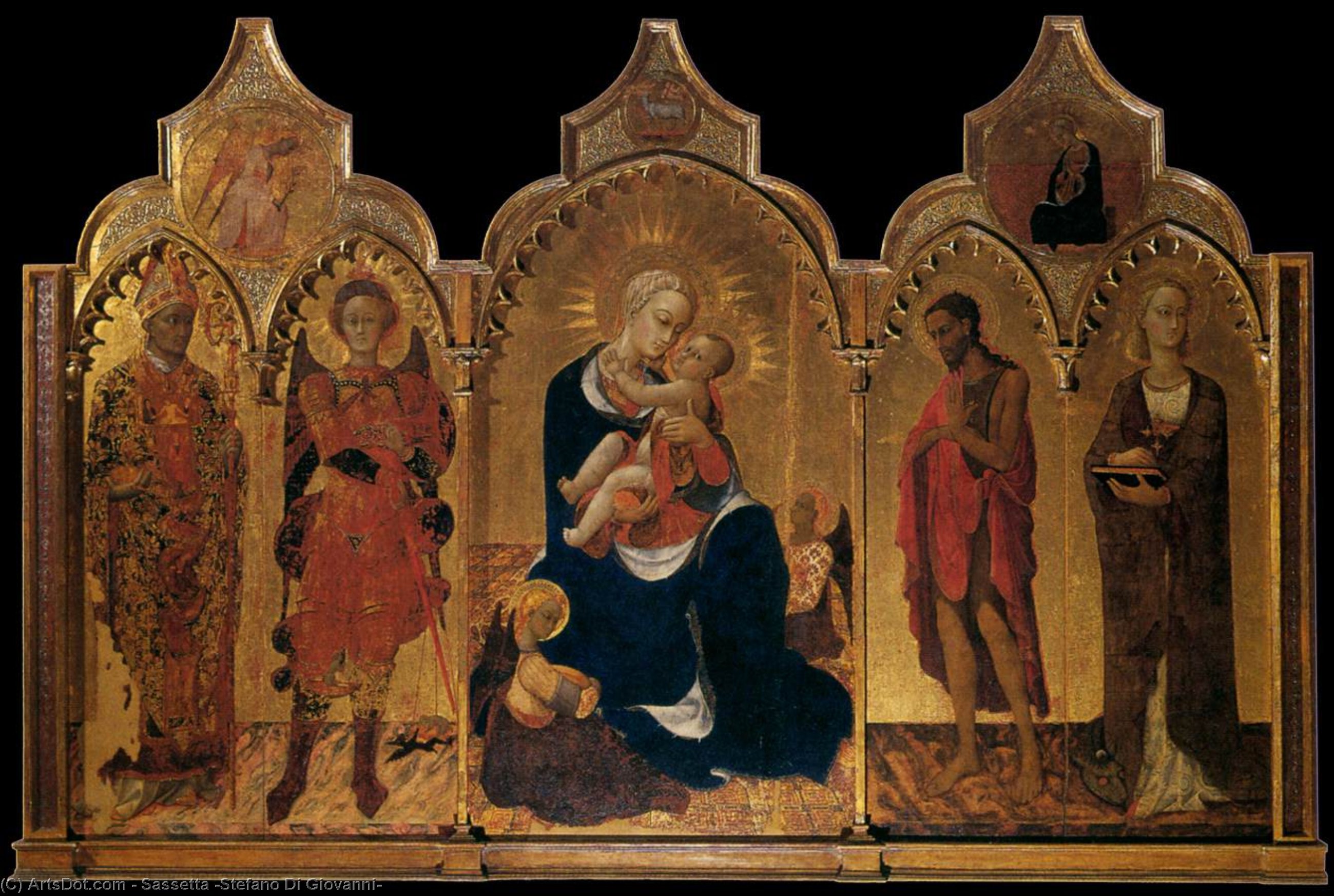 Madonna Of Humility With Four Saints — Sassetta (stefano Di Giovanni)