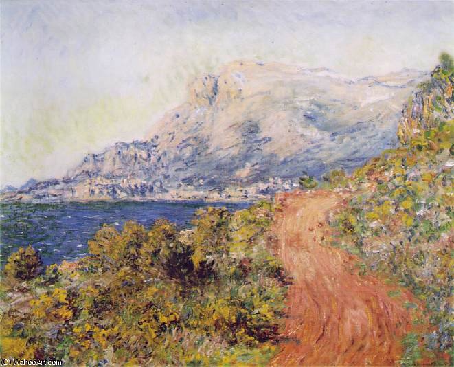 Die Rote Straße In Der Nähe Von Menton — Claude Monet