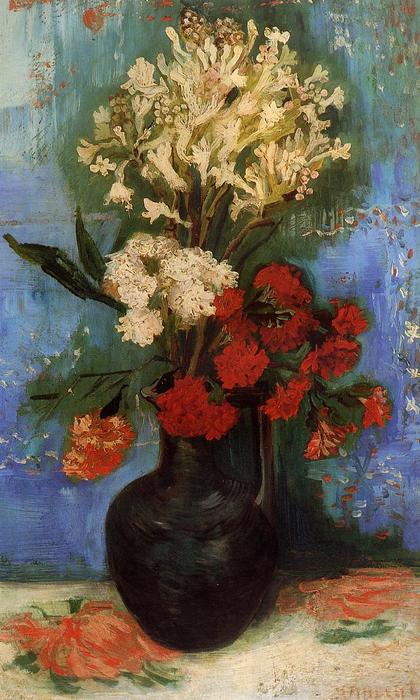 Vase With Carnations And Other Flowers — Vincent Willem Van Gogh
