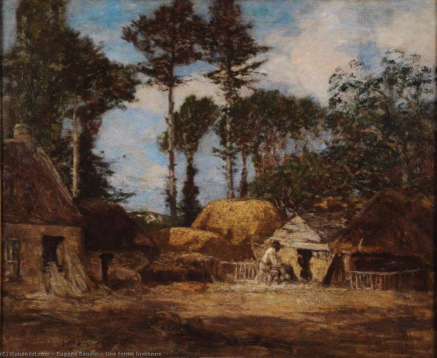 Une Ferme Bretonne — Eugène Ludović Boudin