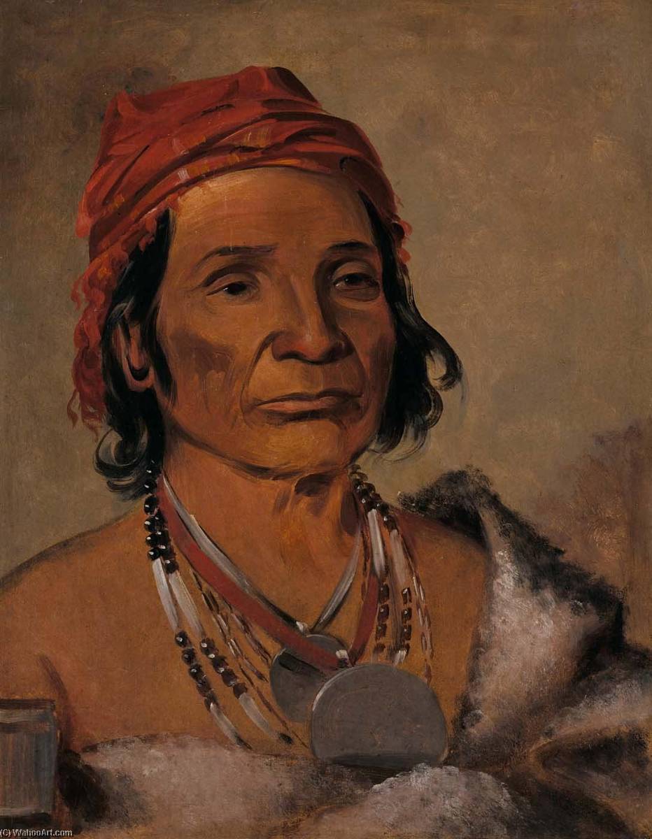 Deep Lake, An Old Chief — George Catlin