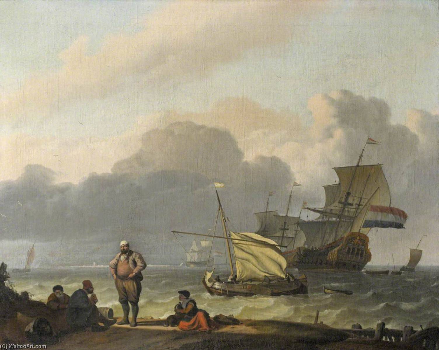 Seascape With Dutch Shipping — Ludolf Backhuysen I