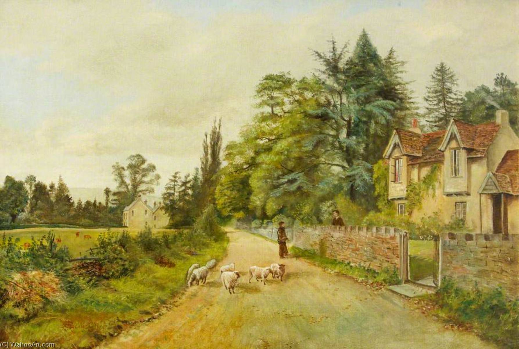 Cottage At Wyesham — John Arthur Evans