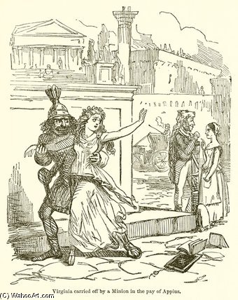 Virginia Carried Off By A Minion In The Pay Of Appius — John Leech