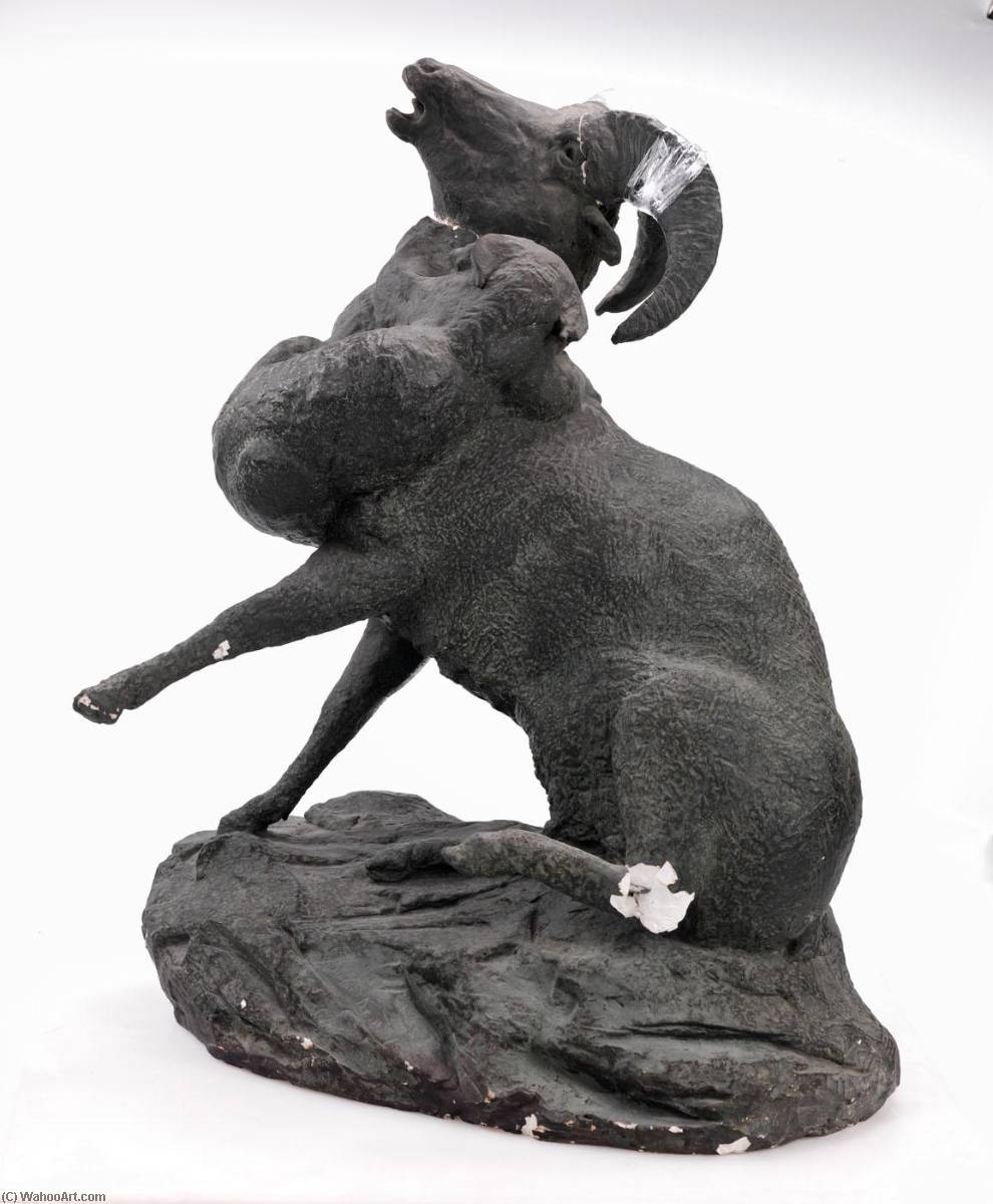 Wild Sheep Attacked By Canada Lynx — Edward Kemeys