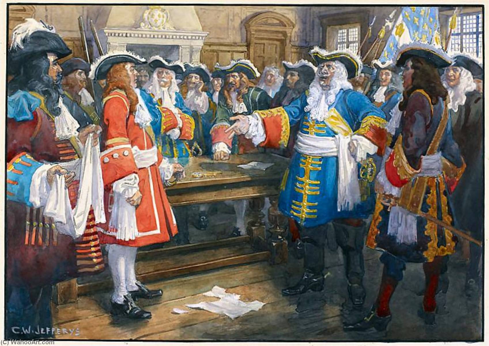 Frontenac Receiving The Envoy Of Sir William Phipps Demanding The Surrender Of Quebec, 1690 — Charles William Jefferys
