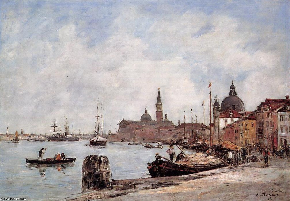 Venice, The Dock Of The Giudecca — Eugène Louis Boudin