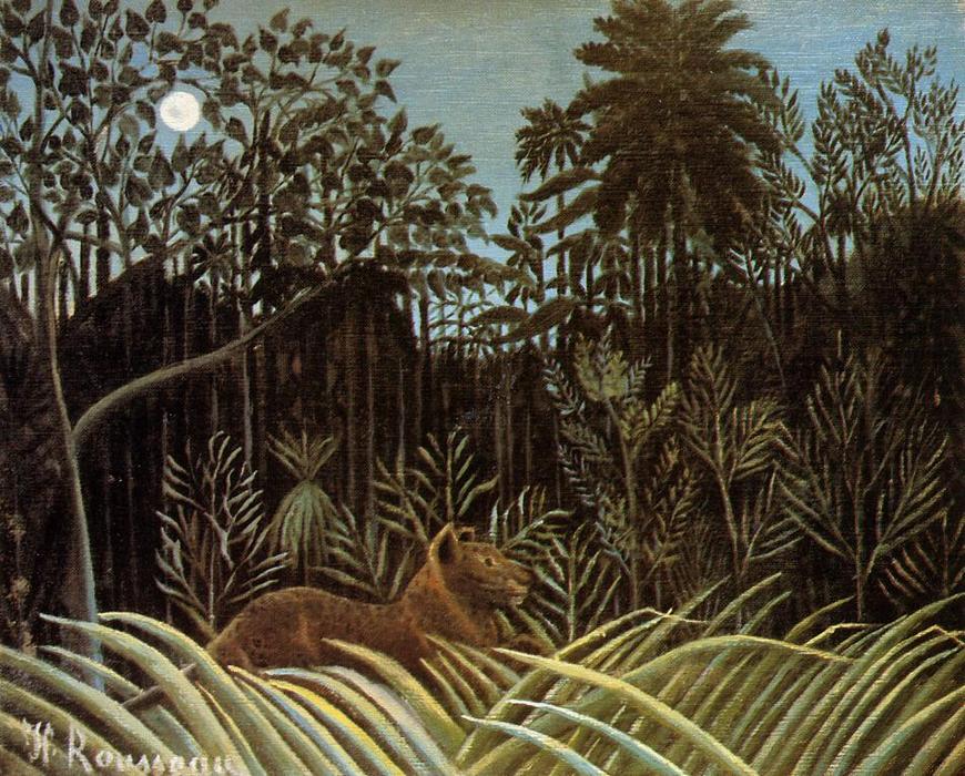 Jungle With Lion — Henri Julien Félix Rousseau (le Douanier)
