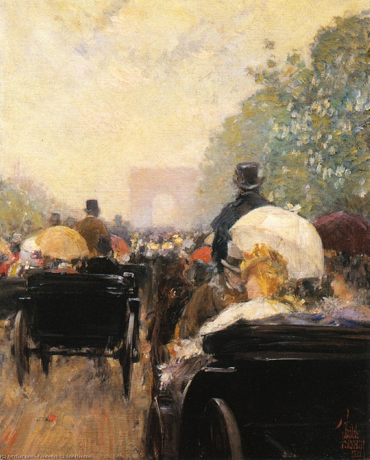 Carriage Parade — Frederick Childe Hassam