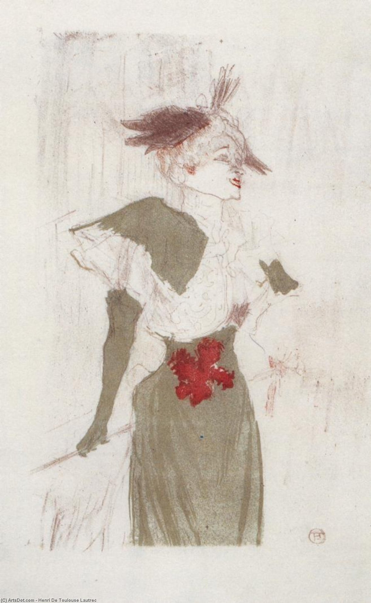 Mademoiselle Marcelle Lender, Standing — Henri De Toulouse-lautrec