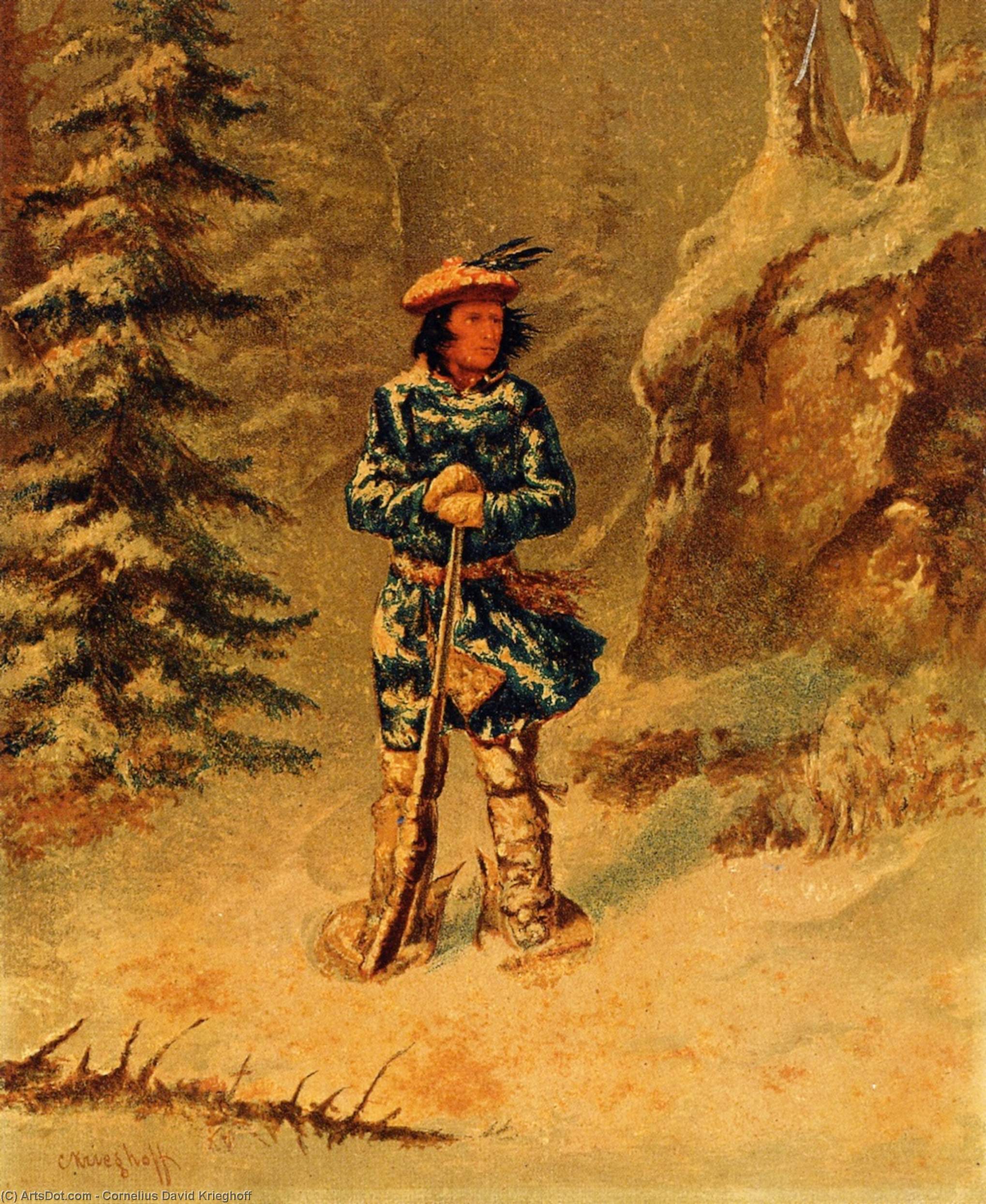 In Doubt Of Track, Iroquois'' Indian'' — Cornelius David Krieghoff