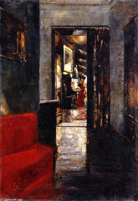 Interior With Woman At The Piano — Lesser Ury
