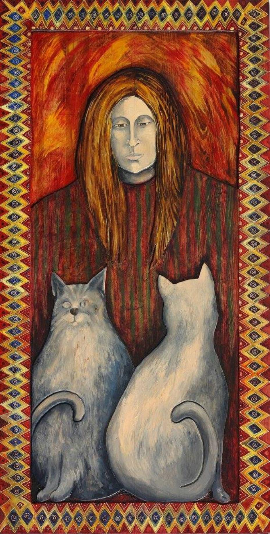 Portrait With Cats — Małgorzata Serwatka-kopacewicz
