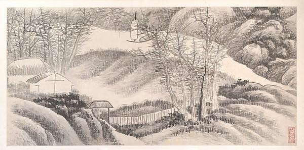 清 倣龔賢 十二月令山水圖 冊 Landscapes Of The Twelve Months — Gong Xian